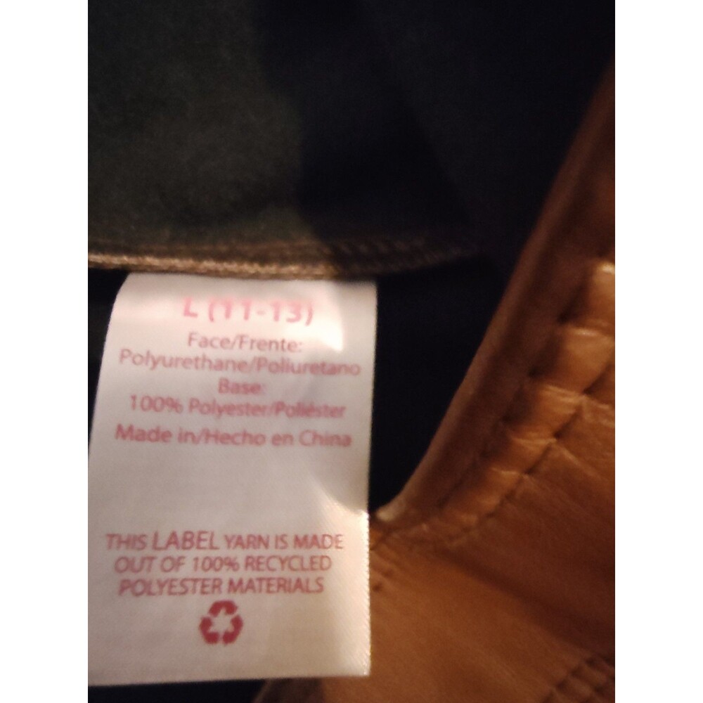 NWT Sexy Fall Brown Faux Leather Mini Skirt Front Zipper, Button & Pockets SZ L - Picture 8 of 9